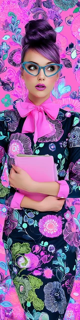 Free teacher bookmark featuring a teacher with a pink clipboard